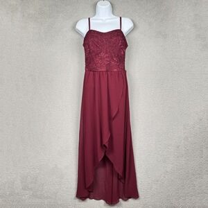 Lily Rose Dress Womens M Burgundy Whimsigoth Sheer Witchy Babydoll Lace Vampire